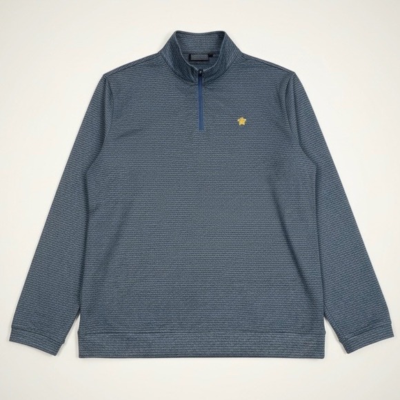 Simply Southern Other - Simply Southern Mens‎ Blue Striped Quarter Zip Pullover Sweater Size Large